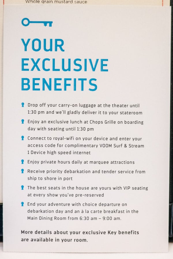 Review The Key Royal Caribbean's VIP guest experience Royal